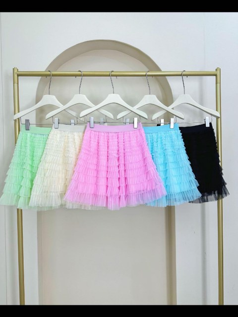 saia tule curto de barbado importado