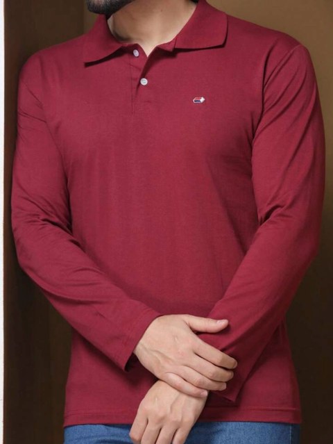 Damai  masculino Polo manga longa