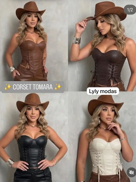Top Corset Feminino Courino Tomara que Caia Moda Blogueira