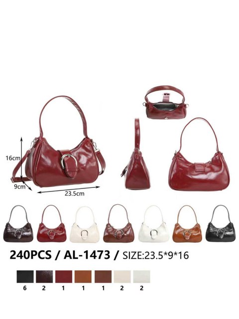 Bolsa blogueira metalizada com alça comprida AL-1473