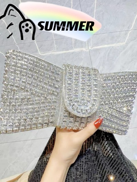 Bolsa Clutch com pedrinha cristal linda AL-1388