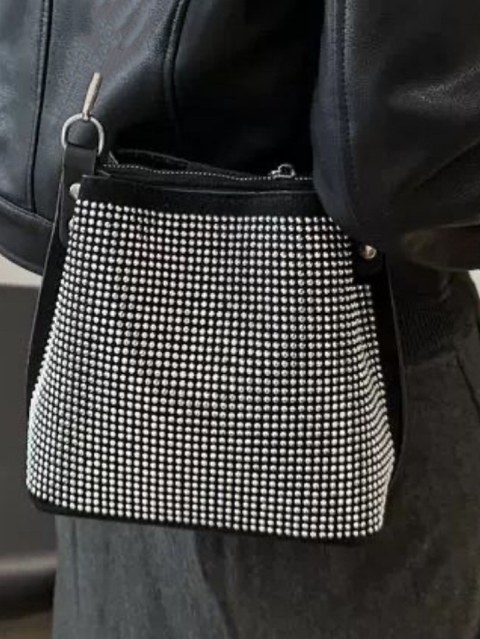 Bolsa de strass com duas alças AL-82
