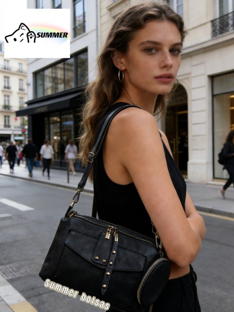 Bolsa com alça grande transversal e bolsinha AL-1204