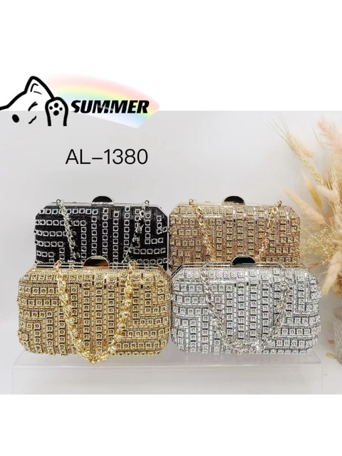 Bolsa clutch bem chic com pedrinha luxuosa AL-1380