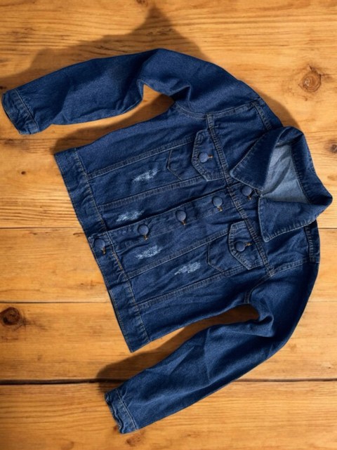 Jaqueta jeans feminina escura