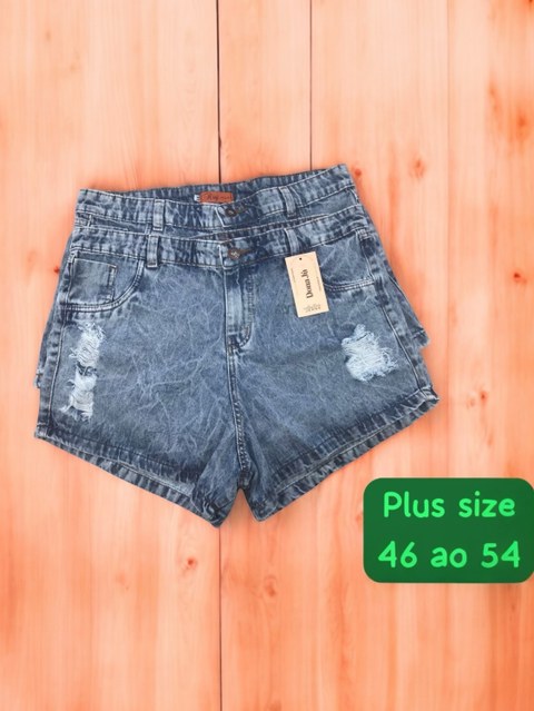 Short jeans plus size feminina