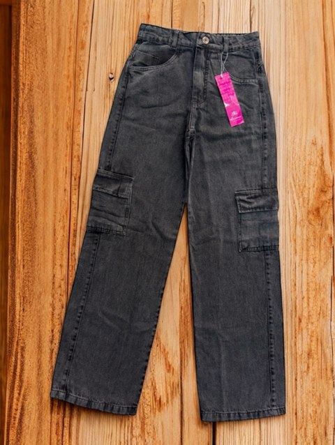 Calca cargo feminina grafite
