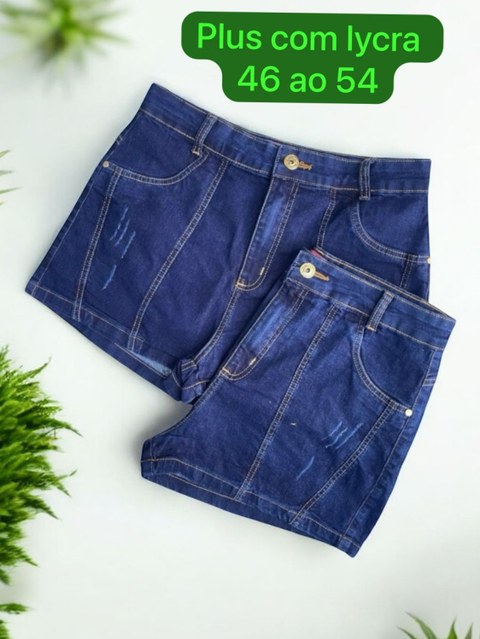 Short plus feminina com lycra 46 ao 54