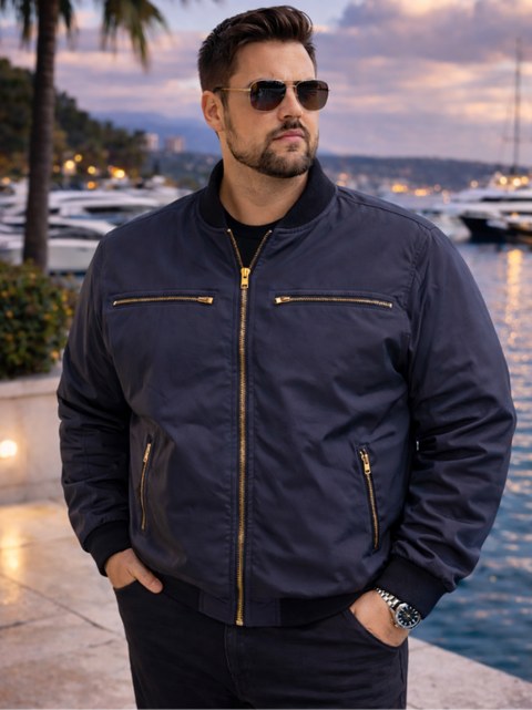 Jaqueta de nylon masculina plus size
