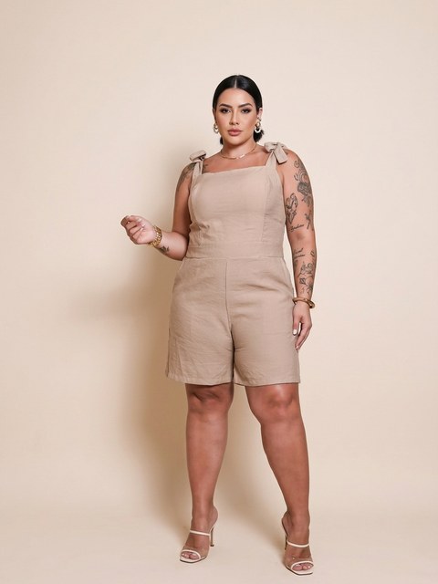 (Macaquinho m730# Feminina Plus Size)