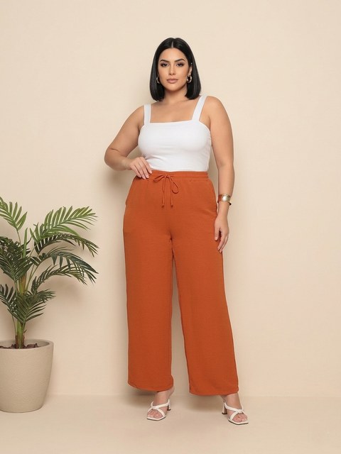 (Calça Cordao Feminina Plus Size)**