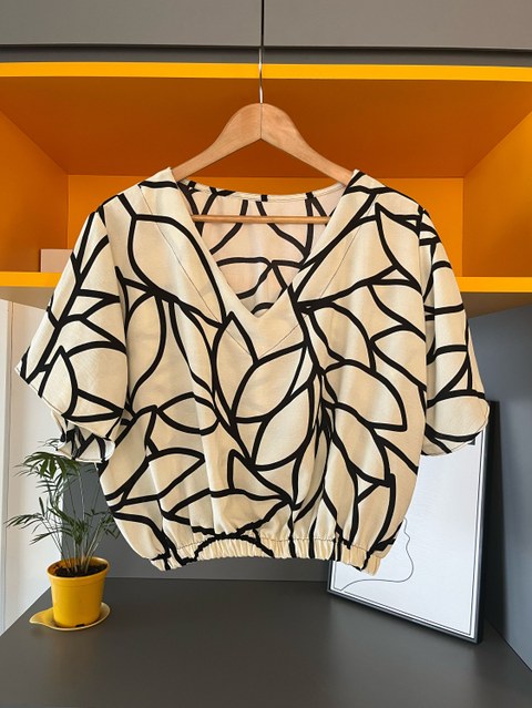 Blus croppde estampa