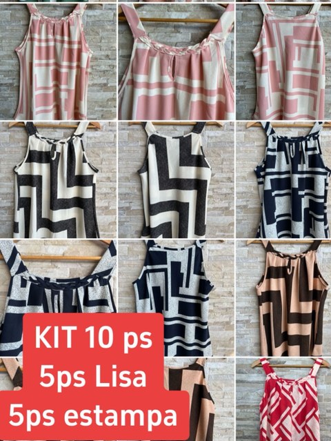 KIT 10PS regata lisa estampa M G GG G2aleatorio