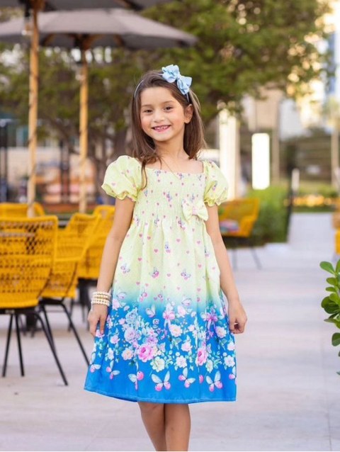 Vestido manga princesa infantil