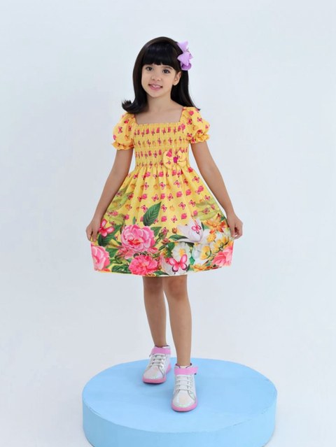 Vestido infantil estampado