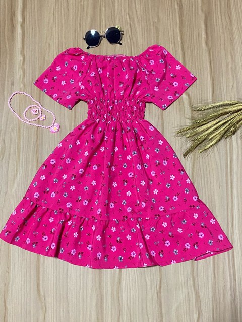 Vestido midi de babado   infantil juvenil