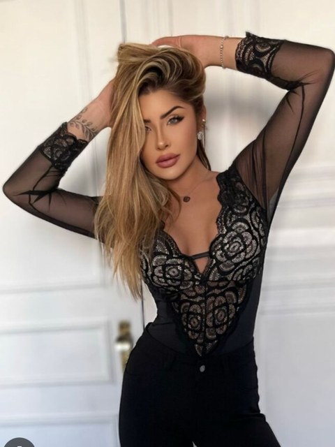 Body manga longa com bojo