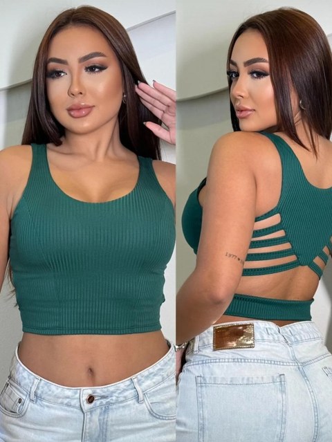 Cropped  com detalhes nas costas com bojo