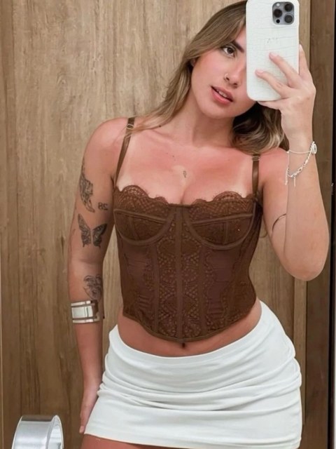 Cropped  corset espartilho