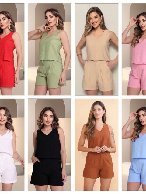 Conjunto feminino ( short saia+cropeed)