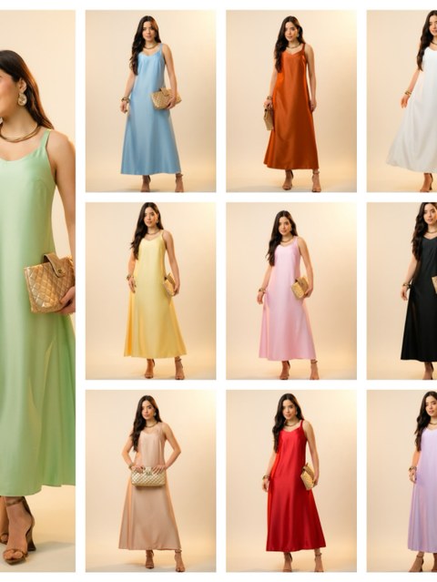 Vestido Romântico Estilo Italiano de Gola Canoa,