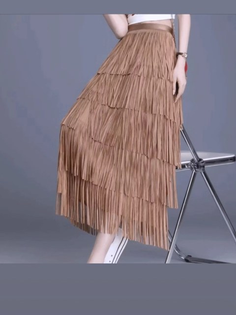 Saia de franja importado modas Y152#