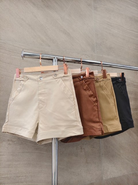 short Resinada importado femininas modas SF0561