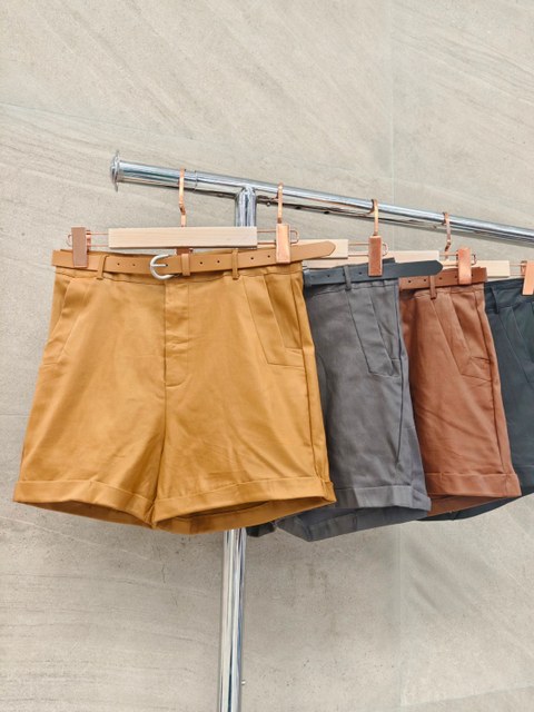 short Resinada importado femininas modas SF0577