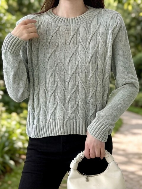 cropped Chenille importado femininas modas W2063