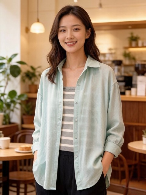 conjunto camisa+Top importado femininas modas LD93610