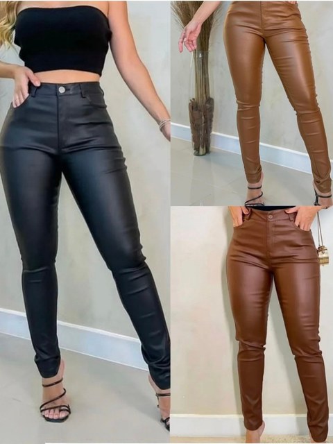 calça Resinada importado femininas modas C0655