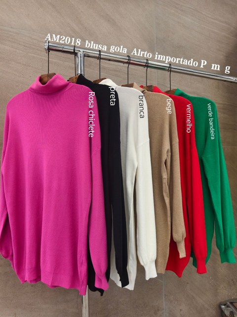 blusa gola Alrto importado femininas modas AM2018