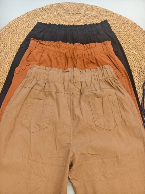 calça Linho com Elastico importado femininas modas M902M