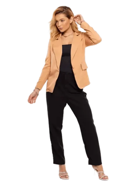 Max BLAZER LONGO de alfaiataria com botão BLZ-004