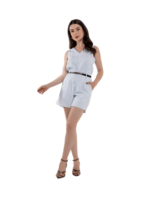 Conjunto Social Feminino Regata Alfaiataria Calça CON-0059