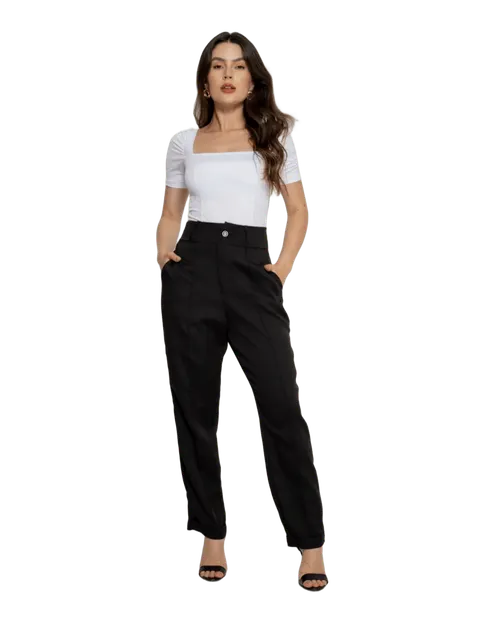 Calça Feminina social de alfaitaria com bolso cl-0028