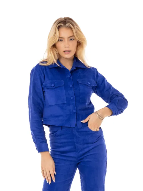 Conjunto de Calça e Jaqueta em Cotelê Corduroy Con-0017