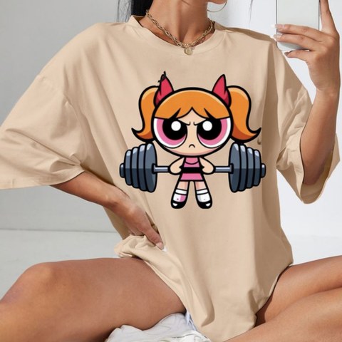 T-shirt Camisetão Algodão Feminino Gym Larga Blusão Academia