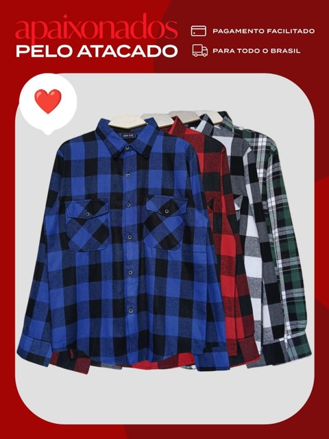 YJX MODAS Camisa Importado Xadrez Masculina Manga Longa com