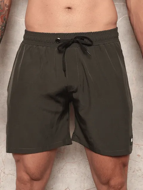 Bermuda Masculina Poliester e Elastano Casual Verão Lisa