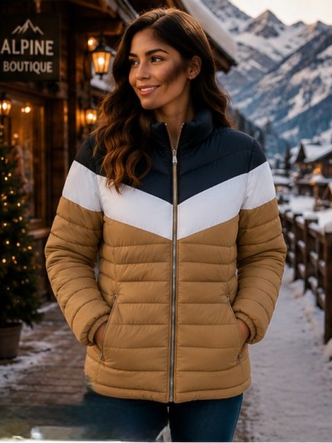 Jaqueta nylon forrada feminina