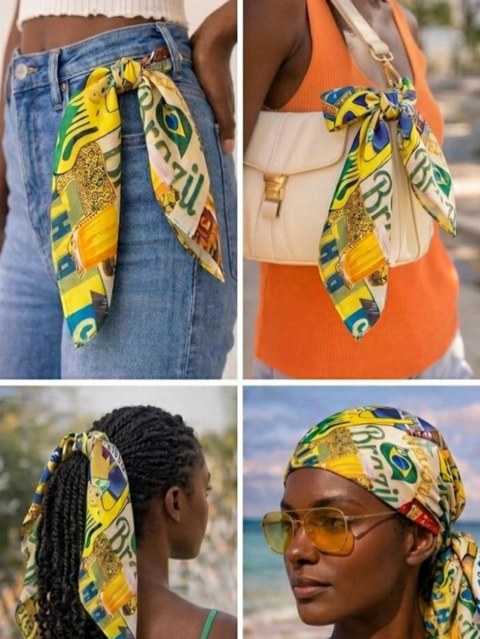 Lenço bandana Brasil