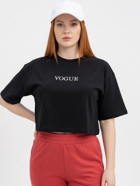 Cropped over size vogue bordado