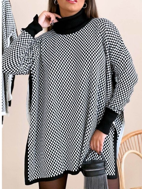 Poncho tricot encorpado