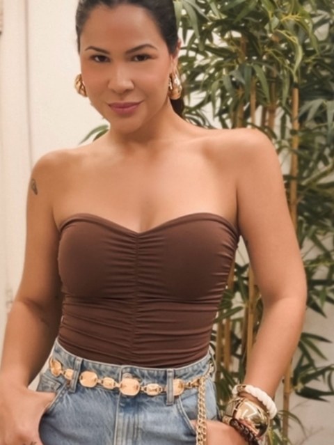 Body franzido com bojo