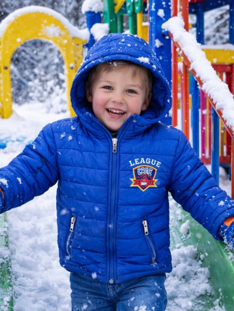 Jaqueta nylon forrada infantil menino