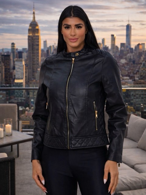 Jaqueta de couro feminina