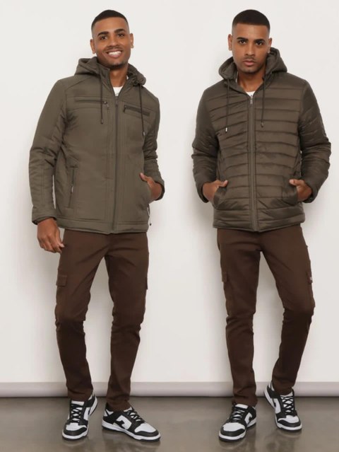 Jaqueta sarja dupla face