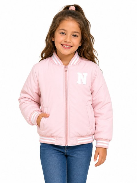 Jaqueta Bomber Infantil (Estilo College)