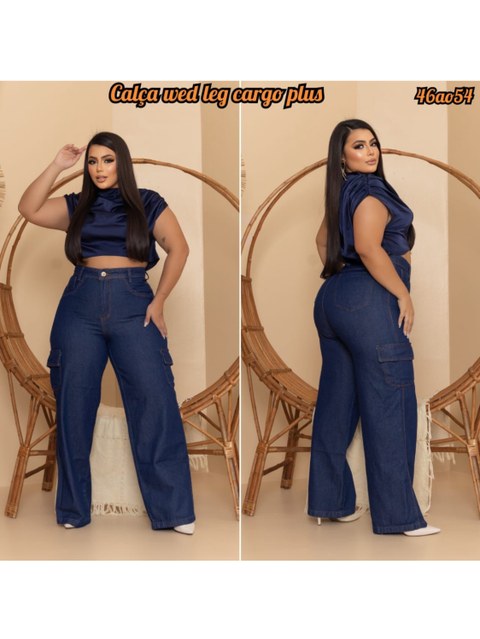 Calça Wide Cargo Plus